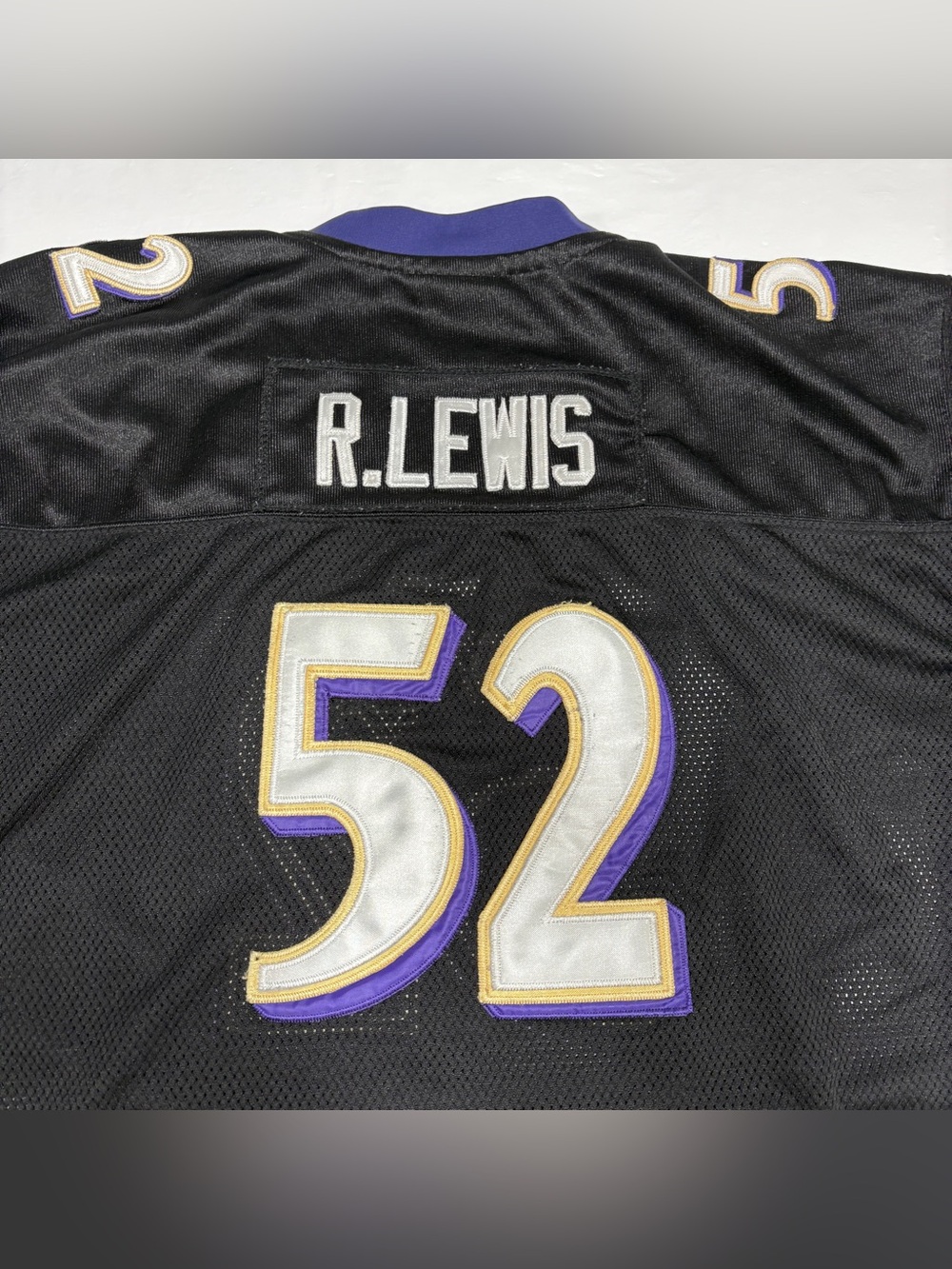 Reebok On Field NFL Baltimore Ravens R. Lewis #52 Jersey Youth Boys XL 18-20 - Picture 8 of 10